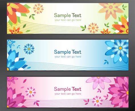 Floral Banner Vectors Vector Art & Graphics | freevector.com