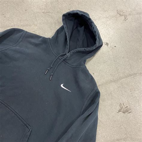 Nike Men's Black and White Hoodie | Depop