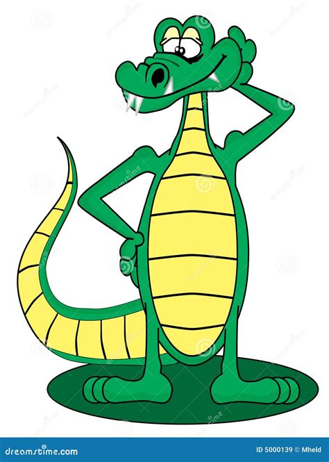 Cartoon Gator stock vector. Illustration of gator, standing - 5000139