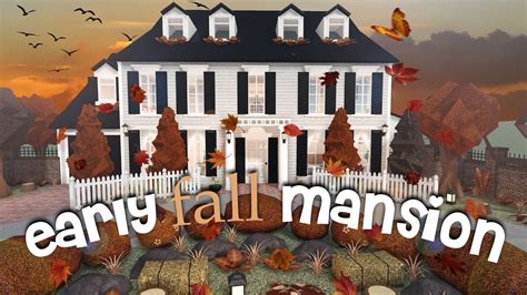 Early cozy fall mansion for cheap | Bloxburg Halloween house build - YouTube