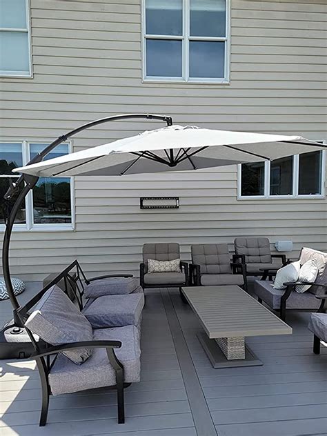 Grand patio Sunbrella Fabric Patio Umbrella, 12 FT Deluxe NAPOLI Curvy ...