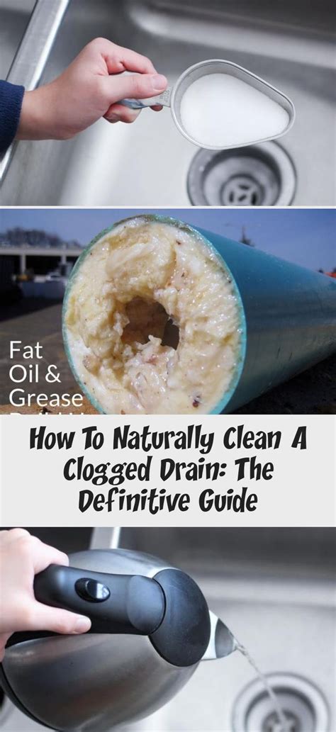 how to naturally clean a clogged drain, unclog a sink, clean a slow moving drain, green drain ...