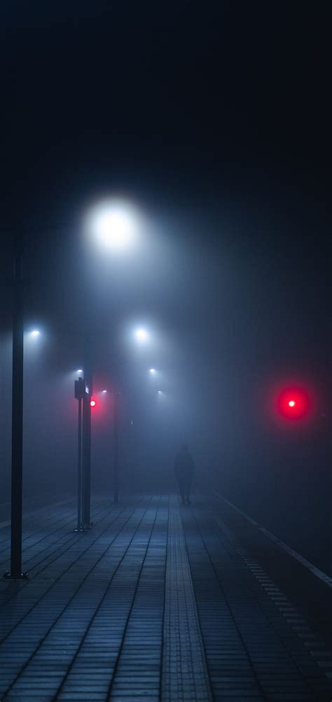 Foggy City, 2020, dark, fog, lamp, mate, mist, night, street, traffic, HD phone wallpaper | Peakpx