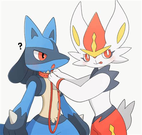 Lucario and Cinderace by omynoh on DeviantArt