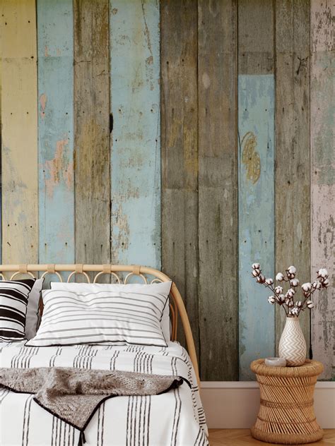 Distressed Wood Panels | WALLPAPER - Grafico Group