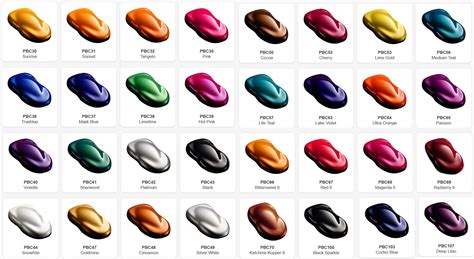 Pearl Paint Color Chart