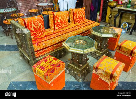 Arabic style furniture to sit for tea Stock Photo - Alamy