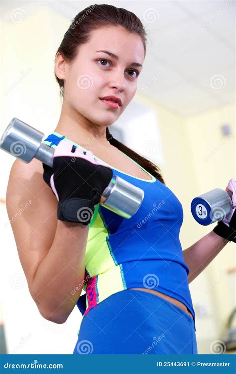 Energetic exercise stock image. Image of blue, barbell - 25443691