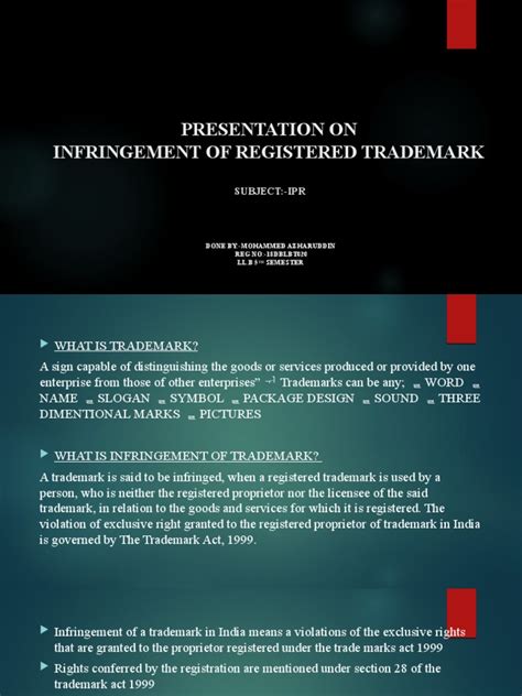 Infringement of Registered Trademark | PDF | Trademark Infringement | Trademark