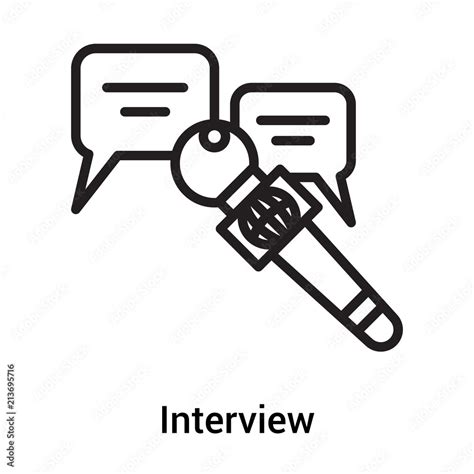 Interview icon vector sign and symbol isolated on white background, Interview logo concept Stock ...