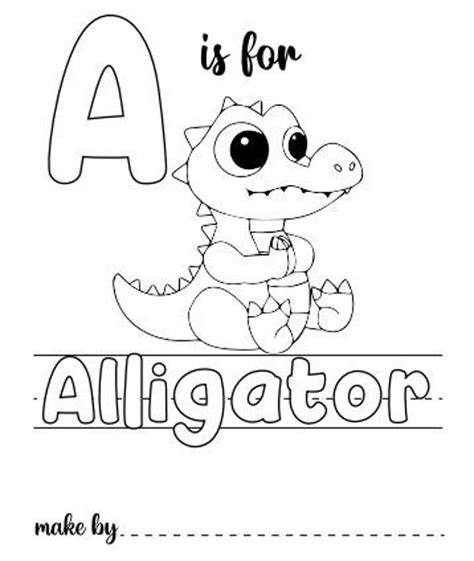 Animal Alphabet Coloring Pages - Etsy