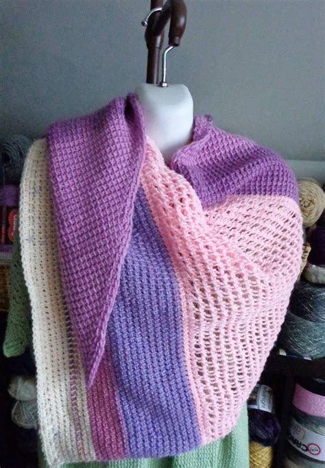 Tunisian Crochet Play With Color Shawl | Etsy | Tunisian crochet, Etsy knitting, Crochet