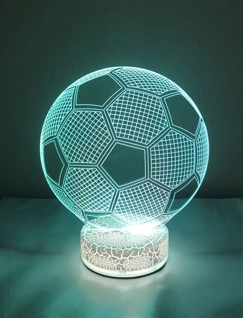 Soccer Ball MLS 3D Night Light Multi Color Changing Illusion Lamp for Children Kids Girls Boys ...