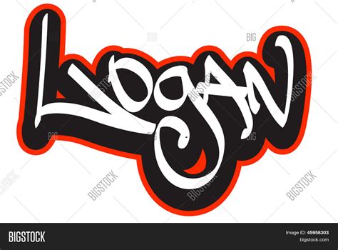 Logan Graffiti Font Style Name. Vector & Photo | Bigstock