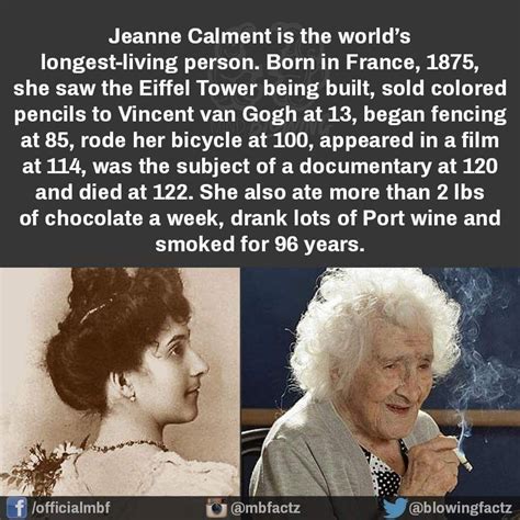 Jeanne Calment - world's longest-living person, till 122. | Creepy ...