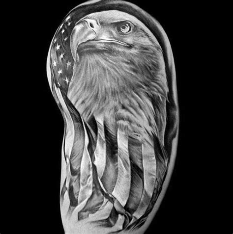 60 Badass Eagle Tattoos For Men - Bird Design Ideas Patriotische Tattoos, Army Tattoos, Military ...