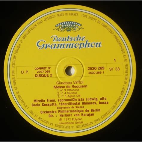 Verdi requiem karajan, freni, ludwig, cossutta, ghiaurov by Verdi ...