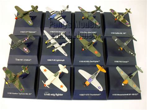 World War II Fighter Diecast Metal Collection (12 Airplanes) by NewRay ...