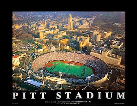 University of Pittsburgh Football Pitt Stadium Final Game Aerial View ...