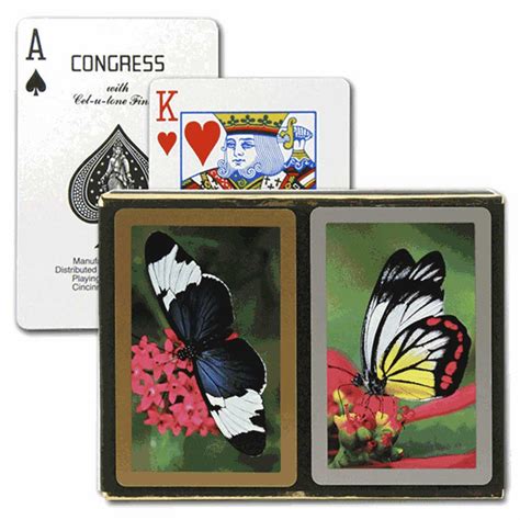 Congress Butterflies Bridge Designer Series Playin Cards - Standard Index