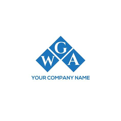 WGA letter logo design on WHITE background. WGA creative initials ...