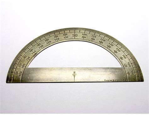 Vintage Brass Protractor by Dietzgen circa 1930's