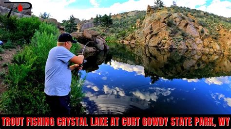 Trout Fishing Curt Gowdy State Park Crystal Lake - YouTube