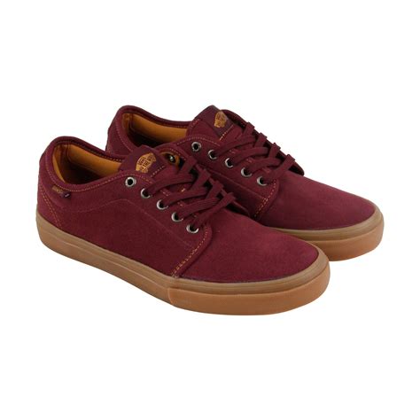 Vans - Vans Chukka Low Pro Mens Burgundy Suede Lace Up Sneakers Shoes ...