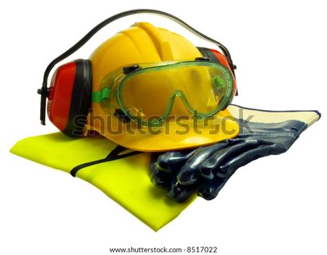 Various Worker Safety Equipment Gear Isolated Stock Photo (Edit Now ...