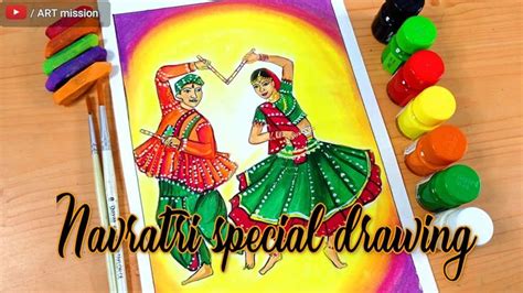 Navratri special drawing/garba dance drawing/navratri special dandiya drawing | Dancing drawings ...