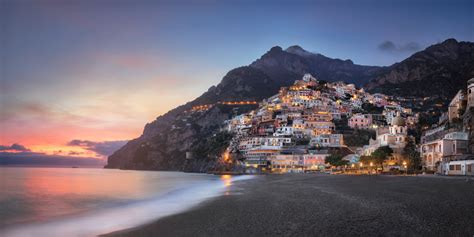 Panorama of Positano from the Beach, Amalfi Coast, Italy | Anshar Images