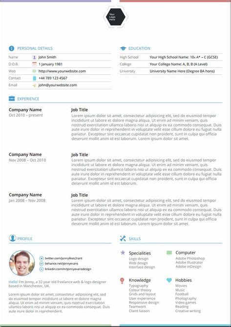 √ 25 Adobe Resume Template Free in 2020 | Free resume template word, Best free resume templates ...