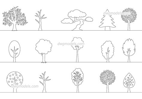 Cad Drawings Of Trees