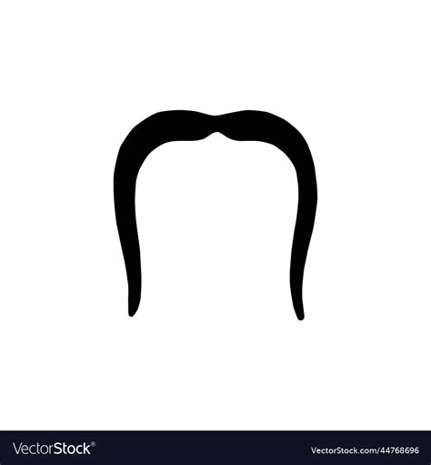 Mustache icon logo design Royalty Free Vector Image