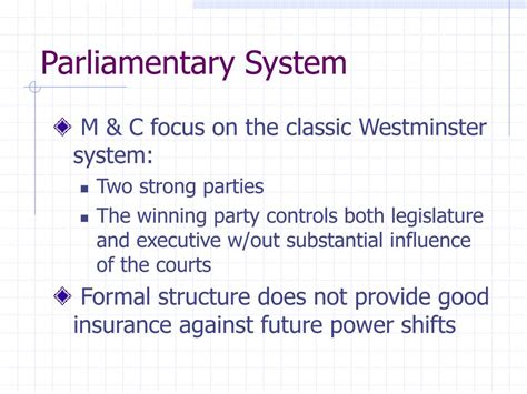 PPT - A Comparison of Presidential & Parliamentary Systems PowerPoint ...