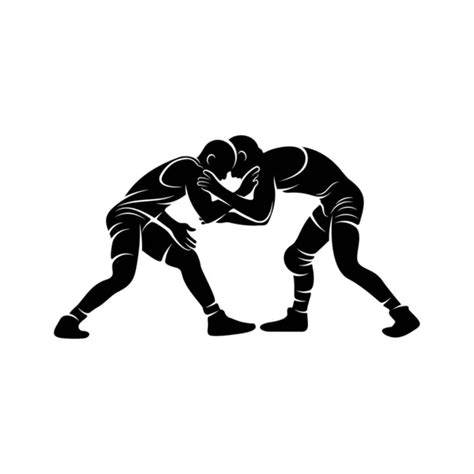 Plantilla de vector de logotipo de lucha libre, símbolo de la ilustración, diseño de silueta 2023