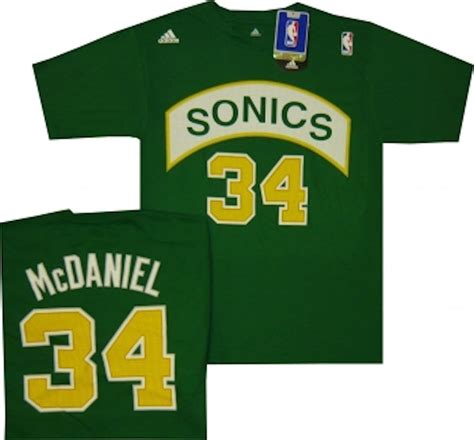 Amazon.com : adidas Seattle Super Sonics Xavier McDaniel Gametime Net Print Shirt (Small ...