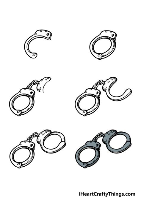 Handcuffs Drawing - How To Draw Handcuffs Step By Step