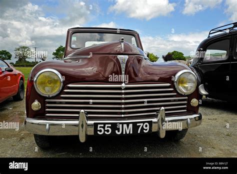 Old Classic French Peugeot 203 Convertible Two Door Automobile Car Stock Photo - Alamy