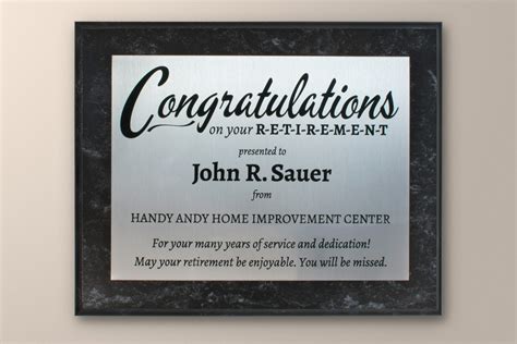 Custom Plaques for Retirement | PlaqueMaker