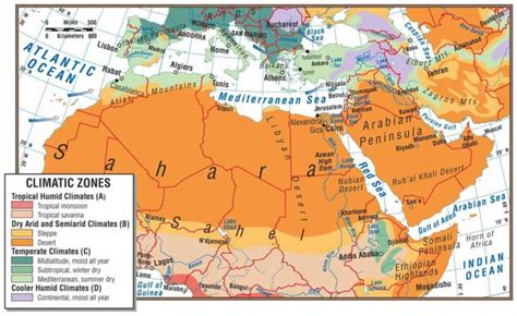 Climate Map Of Southwest Asia Mexico With And North Africa X Jpeg | Africa map, Mexico climate ...