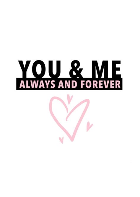 You and me. Always and forever. | Liebeskarten & Sprüche 🌹💌 | Echte Postkarten online versenden