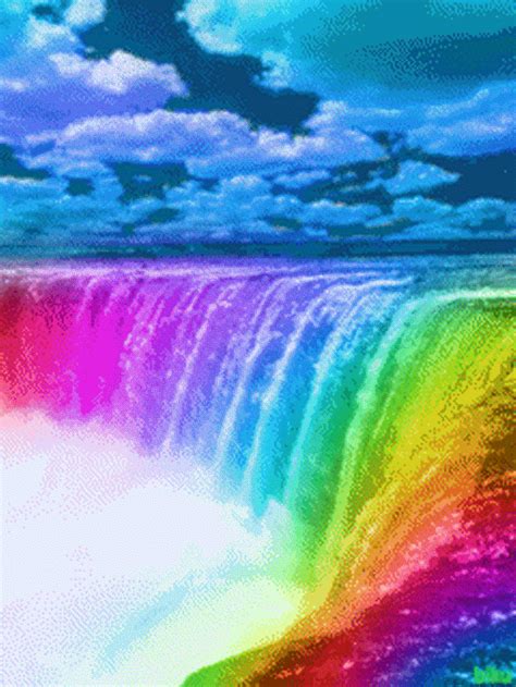 Animated Waterfall Rainbow Gif