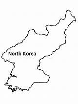 Coloring Korea Map Pages Peninsula Korean Located Southern Part Asia  sketch template