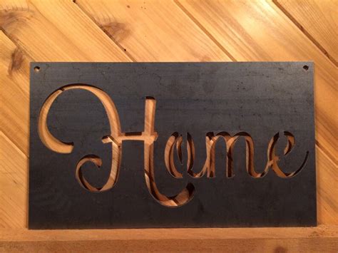 Rustic Metal Home Sign Metal Wall Decor Farmhouse Style | Etsy