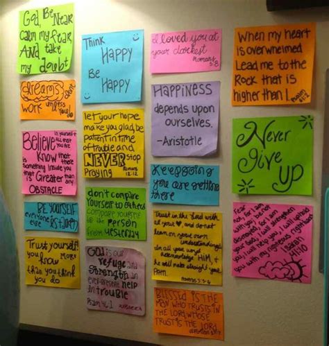 Pin by Savannah R. Morales on Diy | Encouragement wall, Sticky notes quotes, Prayers of ...