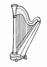 Coloring Page harp  Free Printables Img 9584 sketch template