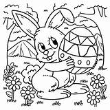 Premium Vector  Bunny Carrying easter egg coloring Page For Kids sketch template