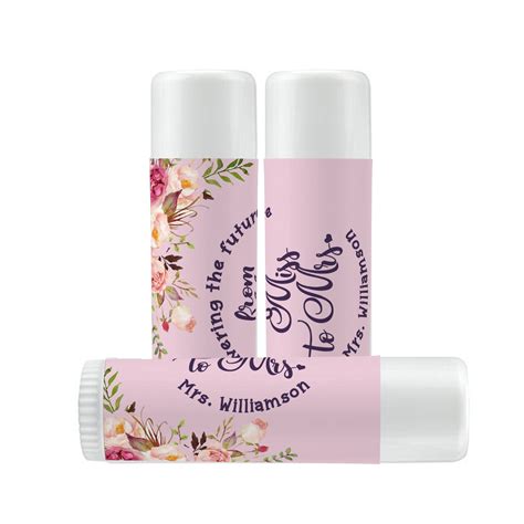 Personalized Lip Balm Labels From Miss to Mrs Bridal Shower Lip Balm ...