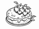 Cheesecake Coloring Page For Kids  sketch template
